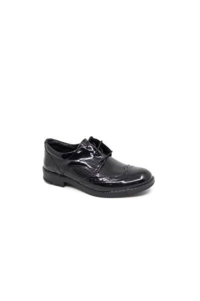 Zerhan 101 fiú fekete lakkbőr gumifűzős cipő