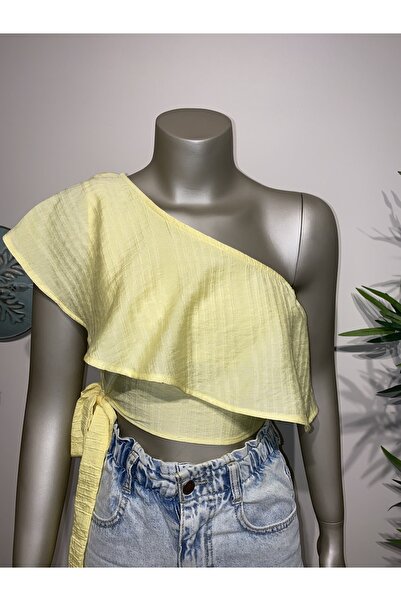sade boutiqque Tek Omuz Bağlamalı Bluz