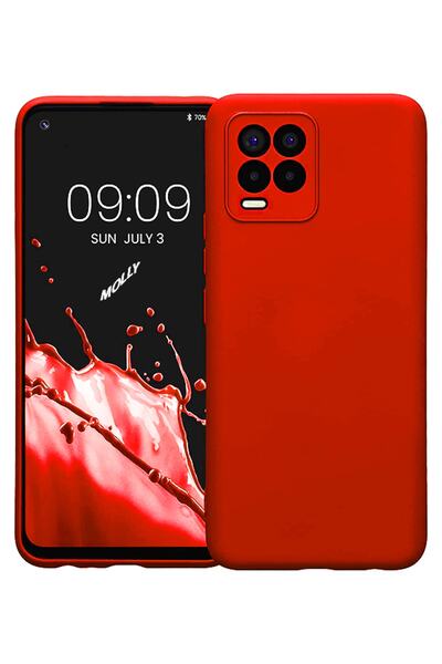 Molly Technology Realme 8 Uyumlu Alev Kırmızısı Guardian Mat Silikon Kılıf