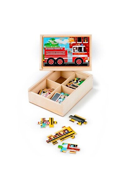 Melissa & Doug M&d Ahşap 12x4 Yapboz Seti - Araçlar