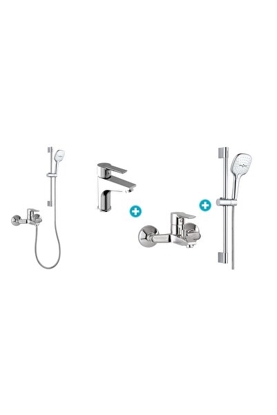 NSK 5001002 3’ü 1 Arada Banyo Seti Krom
