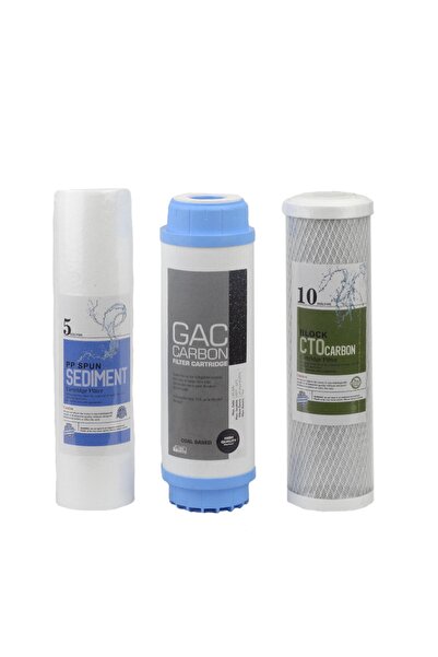 ecoplus 3'lü Açık Kasa Su Arıtma Cihazı Fitre Seti