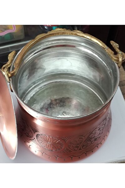 ymn bakırcılık El Işlemeli Kırmızı Bakir 3 Litre Yoğurt Bakraci