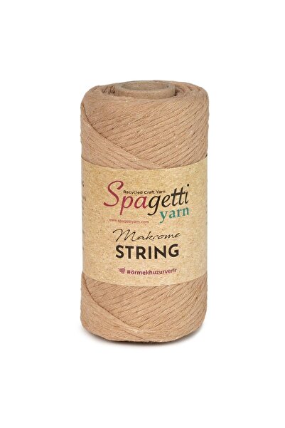 Spagettiyarn 3mm 250g Ață de macrame bej