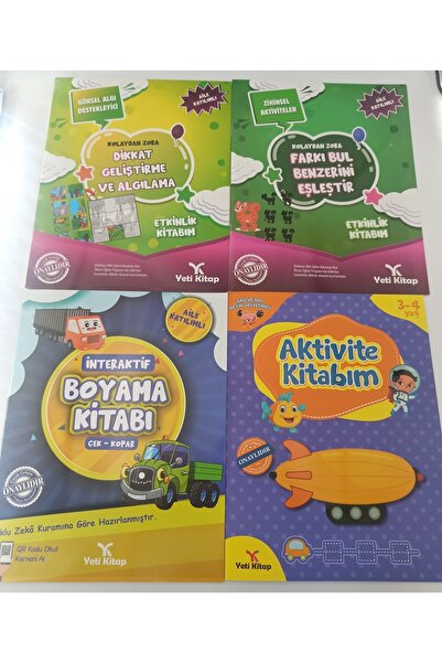yeti kitap Dikkat Güçlendirme Setim Plus 4 Yaş
