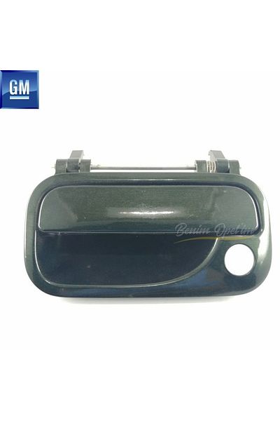 GM Opel Vectra B, Compatible Calibra Perforated Left Front Door Exterior Opening Handle Dark Green Original