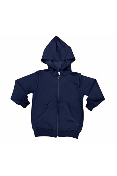 Nacar Okul Kıyafetleri Unisex Hooded Zippered Two Thread Sweatshirt Cardigan