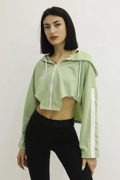 Lukas Hooded Side Low-cut Sweat Green - P-019669