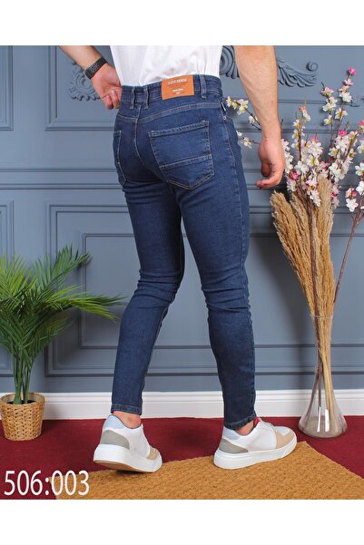 JACK CAPRİO Férfi sötétkék vékony Lycra farmernadrág