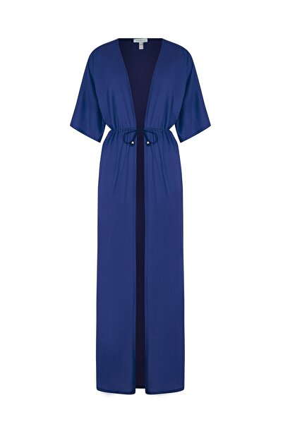 AQUELLA Önü Açık Lacivert Kanal Büzgülü Tunik