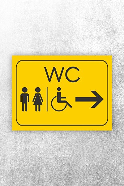 karbonsoft Wc Tuvalet Tabelası Kapı Yönlendirme