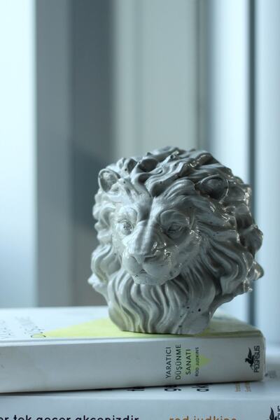 The Craft Thor Dekoratif Beton Aslan Heykeli / Büstü