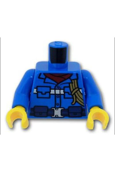 LEGO Original Moc Custom Mini Figure Mini Figure Body Torso Blue String Search Rescue