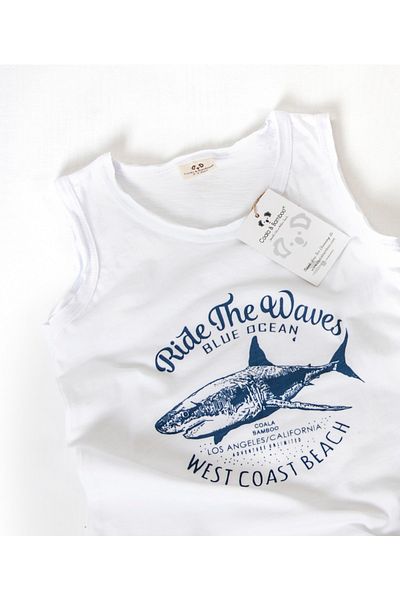 Coco & Bamboo Basic Printed Sleeveless T-shirt