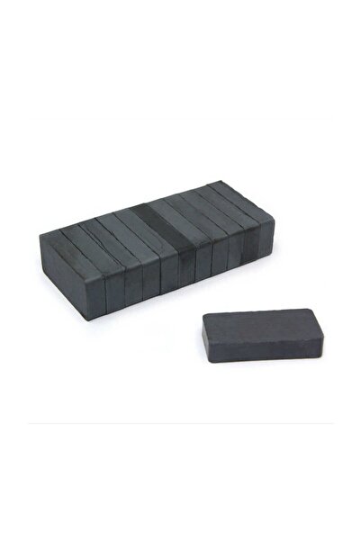AYMAGNET 10 Adet 40x20x10 Köşeli Ferrit Kömür Seramik Magnet Mıknatıs(10'LU P...