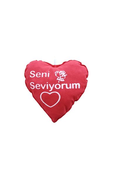 mercan tuval Coral Heart Pillow 13 X 13 cm