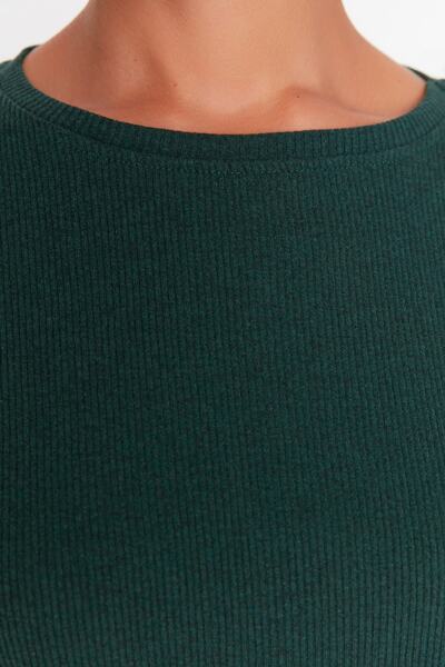 Trendyol Collection Σετ Πιτζάμες Πλεκτές με Κορδόνι Σκούρο Πράσινο - THMAW21PT0009