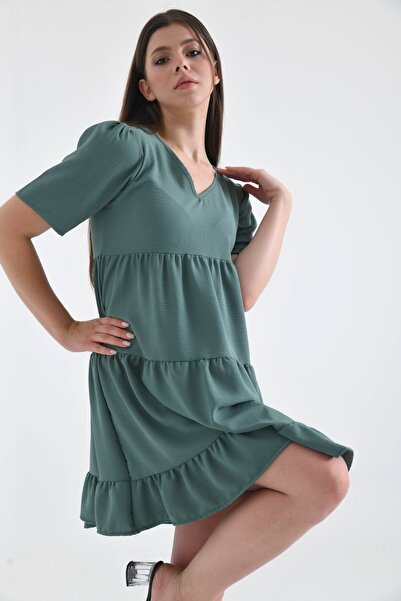 VOLT CLOTHİNG Γυναικείο φόρεμα Ayrobin με λαιμόκοψη v