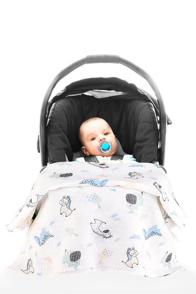 Mommyslab Muslin Organic 5in1 Swaddle Blanket Mother Baby Blanket - 120x120