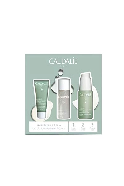 Caudalie Vinopure Akne Karşıtı Serum Set ve Arındırıcı Temizleme Jeli ve Arındırıcı Tonik
