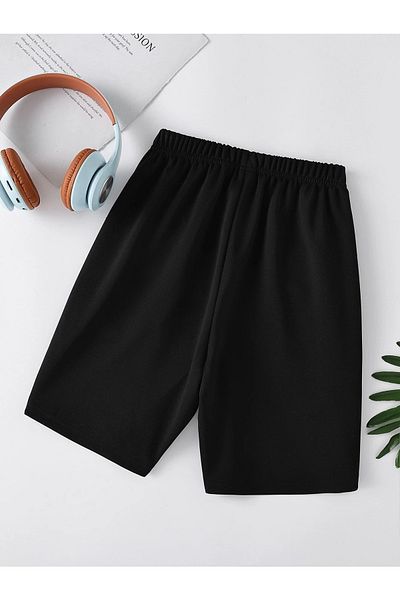 LePold Unisex dětské šortky s černým potiskem