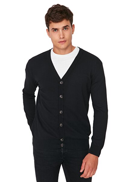 Trendyol Collection Cardigan - Black - Slim fit