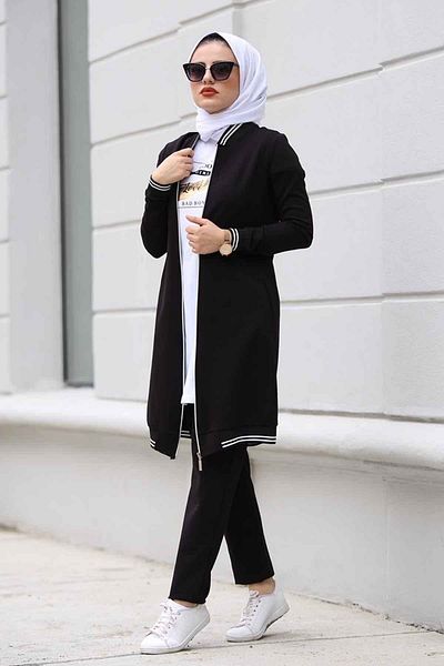 ButikKardelen Σετ αθλητικής φόρμας Camellia Hijab 3 τεμαχίων