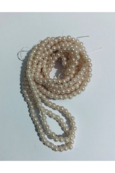 Nazarone Mărgele de perle din plastic de 4 mm, 2 șiruri, aproximativ 400 bucă...