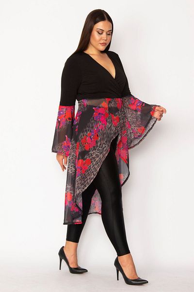 Şans Plus Size Tunic - Black - Regular fit