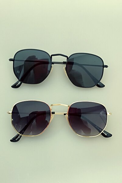 ModaLand Unisex 2'li Yeni Sezon Beşgen Model Fırsat Güneş Gözlüğü