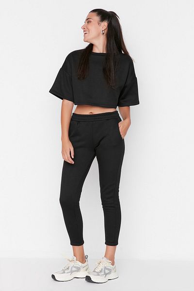 Trendyol Collection Trainingsanzug - Schwarz - Relaxed Fit