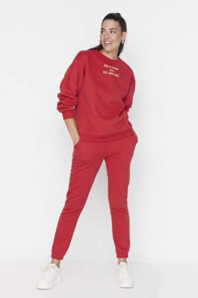 Trendyol Collection Sweatsuit - Red - Regular