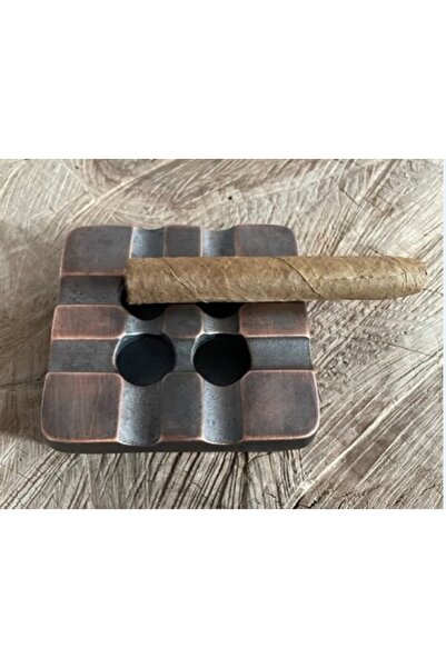 Tura Antik Pirinç Küllük Puro Küllüğü Siğara Küllük 10*10cm
