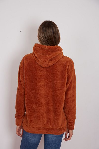 Eazy Co Eazy - Hanorac oversize maro unisex Wellsoft Teddy