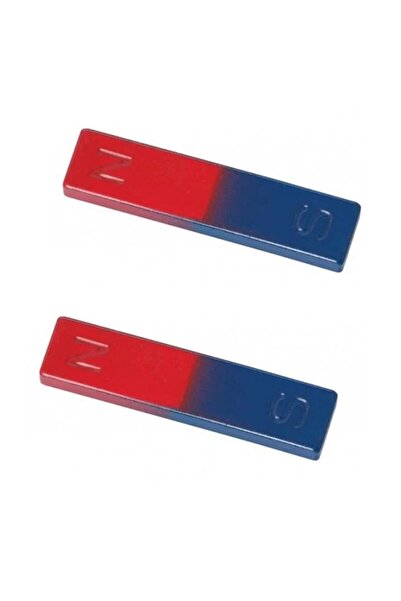 Öğretmen Kırtasiye 2 Adet Mini Çubuk Mıknatıs Deney Malzemesi 5 cm