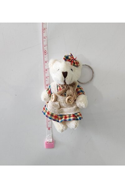 fundahobi دمية دب قطيفة للفتيات مقاس 9 سم - أحمر منقوش