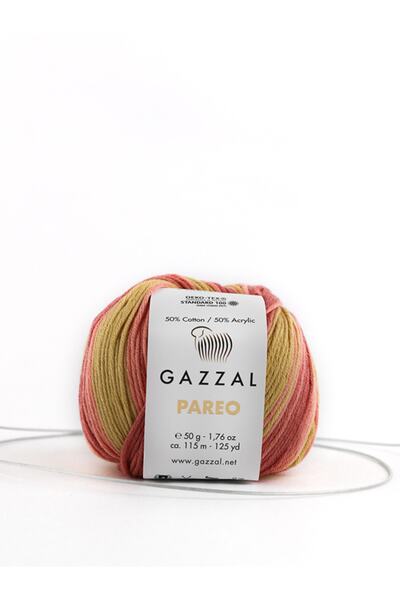 Gazzal خيوط الحياكة اليدوية Pareo 50 Gr Batik Punch Amigurumi 115 Mt Taka Yar...