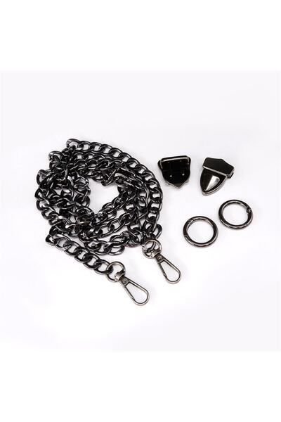 Generic Brand Set de lanțuri pentru genți - 10 bucăți - Antracit