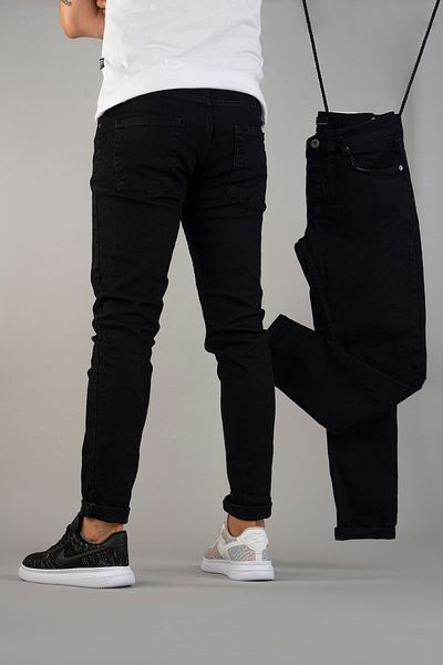 bombe Slim Fit Lycra Jeanshose für Herren, Schwarz