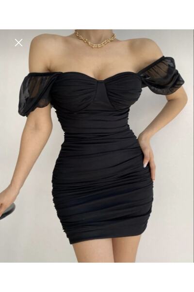 MyBella Rochie cu mâneci balon Drapeli