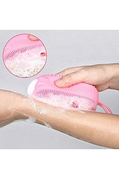 Neler Geldi Neler Sponge Silicone Bath Scrub Bath Back Scrub Double Sided Silicone Shower Washcloth Brush Washcloth Scrub