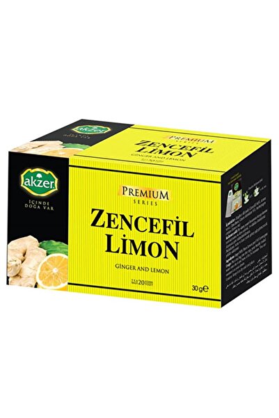 Akzer Zencefil Limon Çayı 20 Süzen Poşet Çay