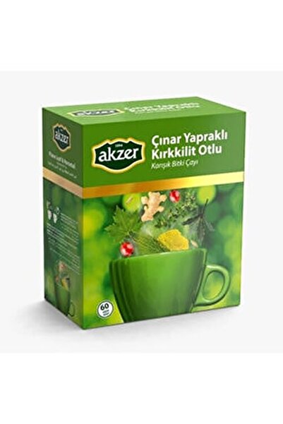 Akzer Çınar Yapraklı Kırkkilit Otlu Karışık Bitki Çayı 60 Süzen Poşet