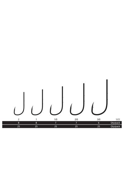 HAYABUSA Hbth 282 Delikli Tırnaklı Canlı Yem Iğnesi Black Nikel