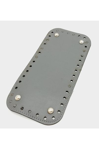 angel çanta aksesuar Τεχνητό δέρμα Γκρι Χρώμα 25x12 cm Ορθογώνια βάση τσάντας (με ασημένια συσκευή)