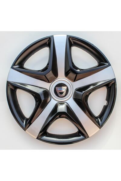 Dacia Dokker 15"inç Kırılmaz 4 Adet 1 Takım Siyah Gri Jant Kapağı