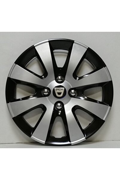 Genel Markalar Sandero 15"inç Kırılmaz 4 Adet 1 Takım Siyah Gri Jant Kapağı Seti