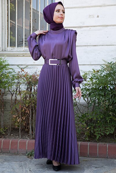 Feiza Collection Etekli Ikili Tesettür Takım - Lila