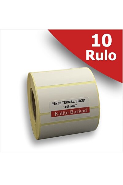 Kalite Barkod 75x30 Termalno nalepnica | 10 Rolls Barcode nalepnica