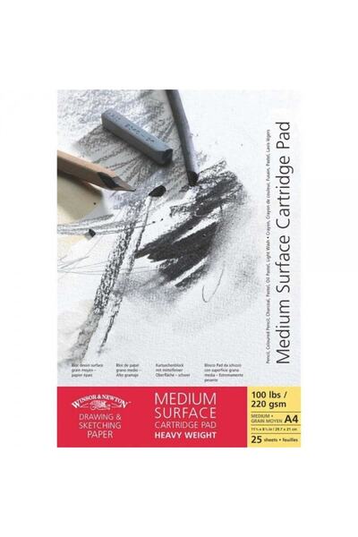 Winsor Newton Winsor & Newton : Medium Cartridge Memo Pad (textured Surface) : 220 Gr (25 Sheets) : A4